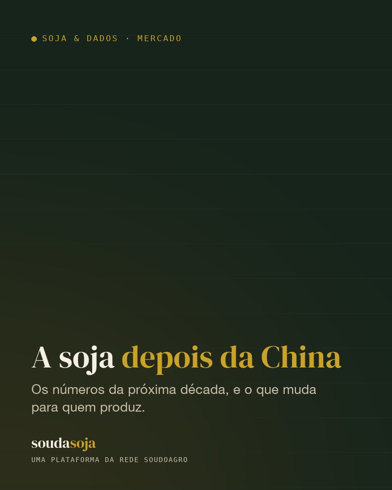Capa do artigo: A soja depois da China: os números da próxima década